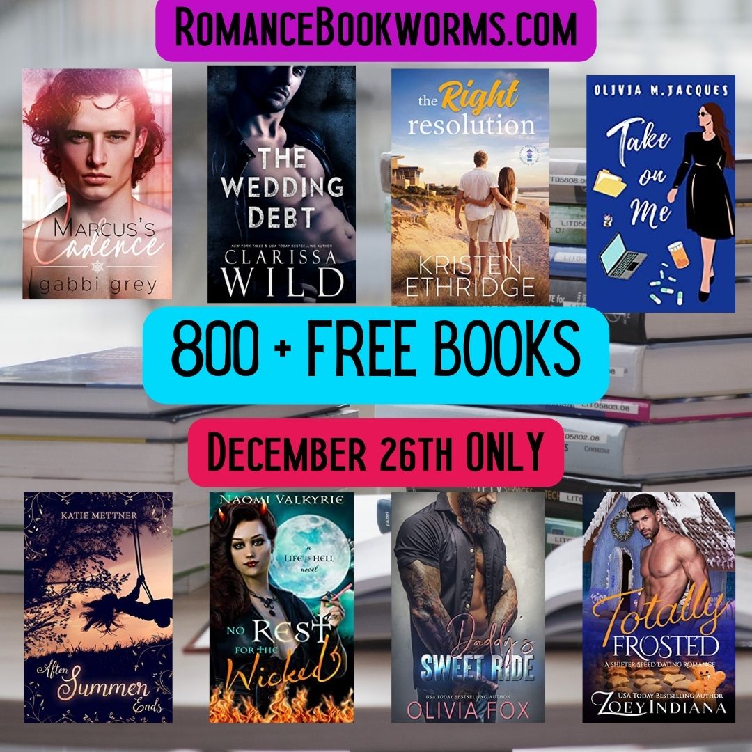 Boxing Day Romance Bookworm Blitz with 800+ romance books to feed your fantasies. Books are organized by genre and interests.

FREE today only → romancebookworms.com
PS: Tell your friends now! 💖
#romancebooks #romancebookworms