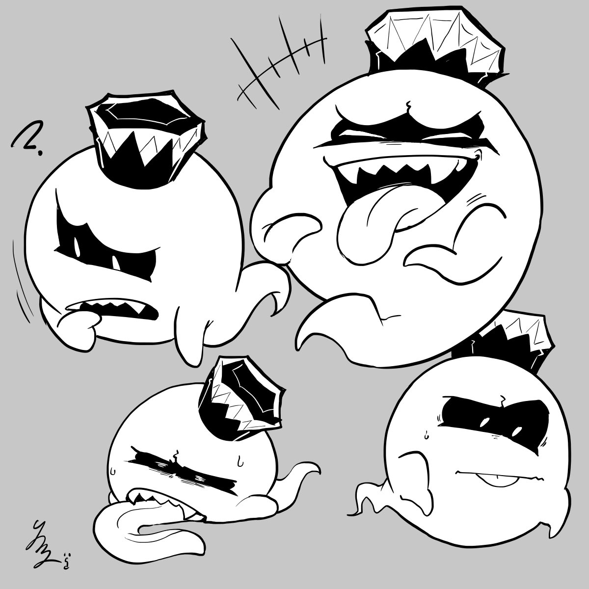 表情豊かなキンテレ様が描きたいという落書き 