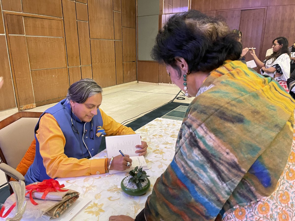 ShashiTharoor's tweet photo. Launched #AmbedkarALife in Kolkata Monday evening under the auspices of @FoundationPK, in a dialogue with @Suhelseth. His questions were detailed &amp;empathetic, as were those from the 250-strong audience, as our session ran over time. An excellent and satisfying event. https://t.co/zcy61CUBHk