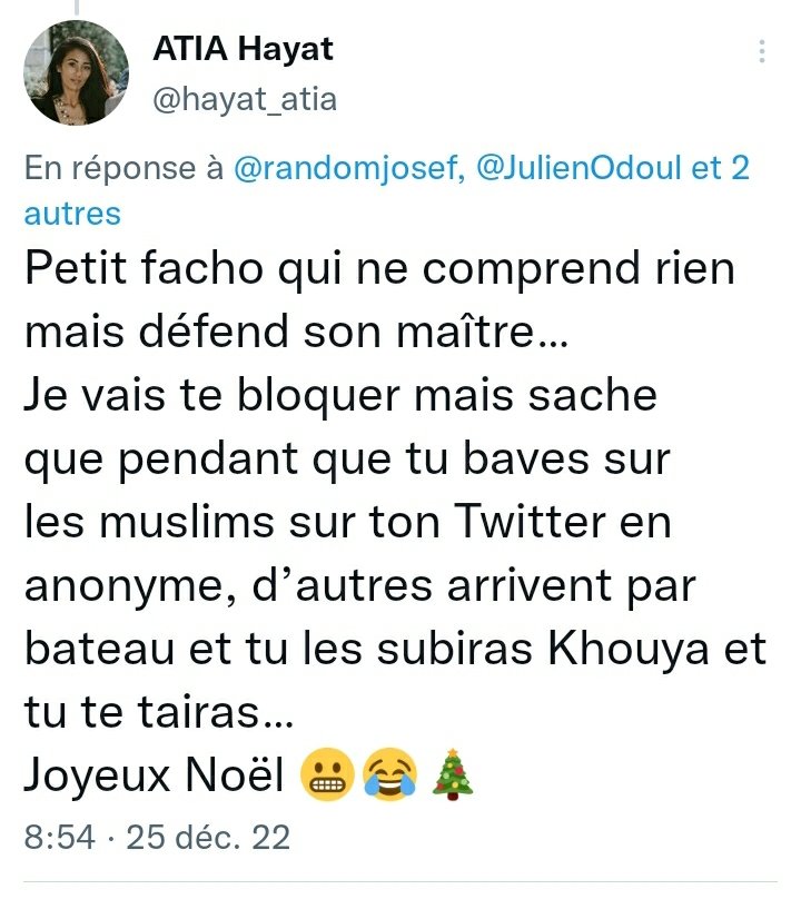 Une conseillère municipale de Marseille menacent des français. 
Hesitez pas à RT l'info. 

#CNEWS