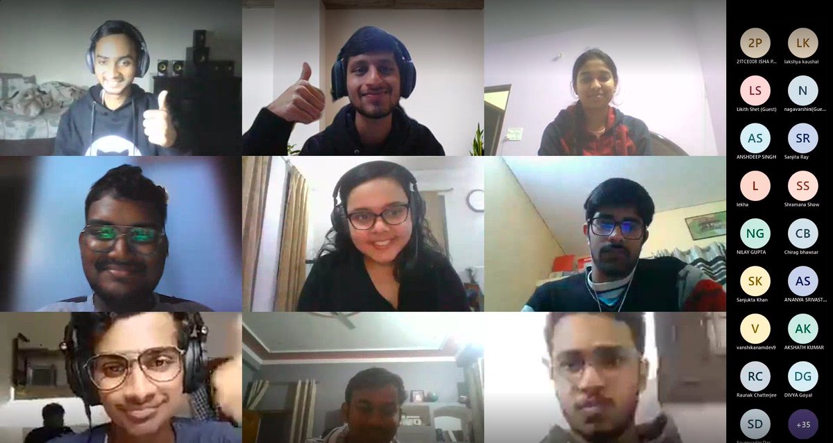 VinayakGavariya's tweet image. yeah am not regretting &quot;not going home in vacations&quot; 👍🏻

 it was a good day ❤️

cuz it was day 1 of #DataScienceDemystified

100+ folks joined in, and learned about data science.

#DataSciencewithMLSA
 #MLSADataScience
#MSFTStudentAmbassadors