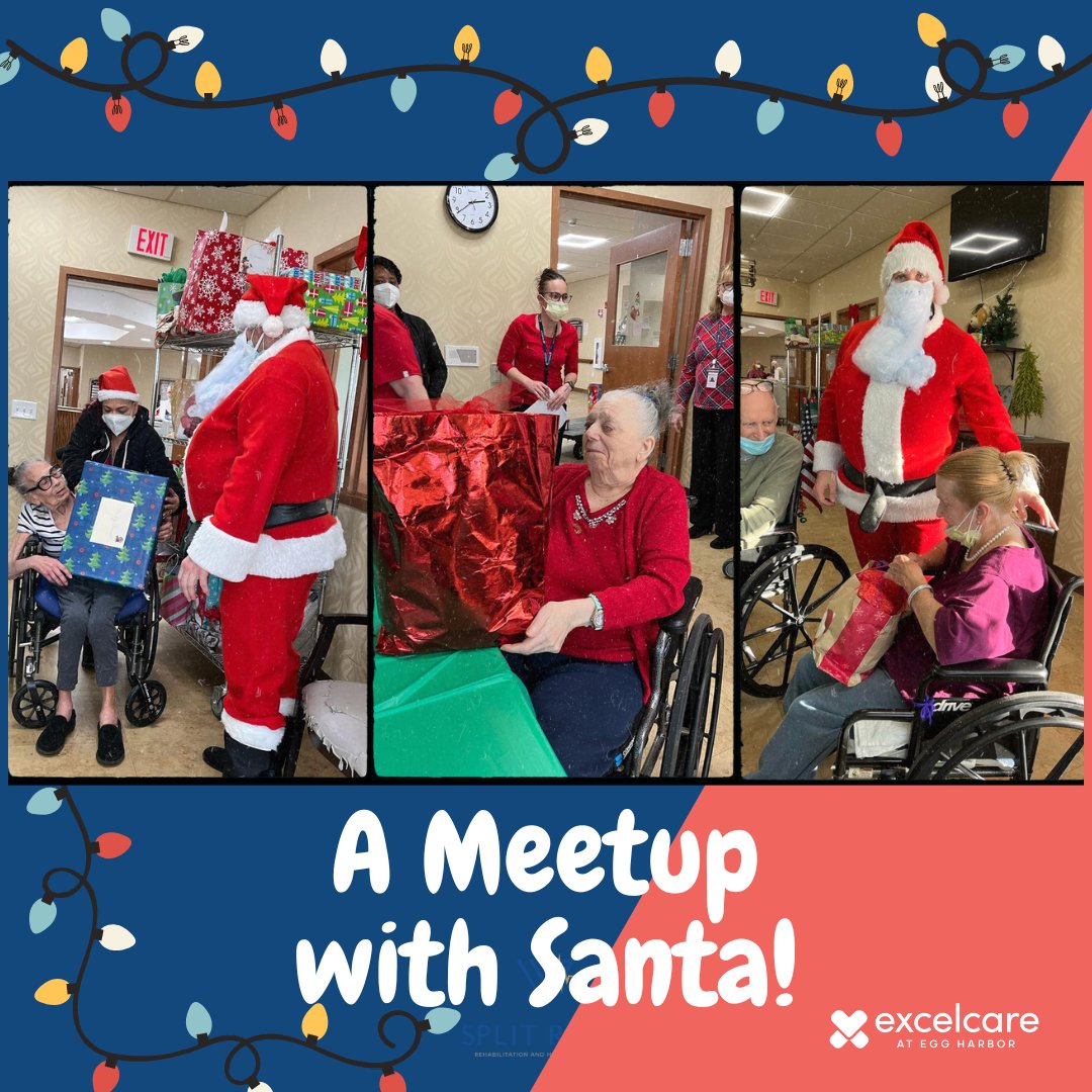 ExcelEggHarbor's tweet photo. It was super fun for all the residents at our holiday party. Cherry on top, Santa gave everyone a surprise visit! 

This meetup with Santa was turned into plenty of smiles and laughter!

#santavisited #holidayparty https://t.co/x5FQMq25nw