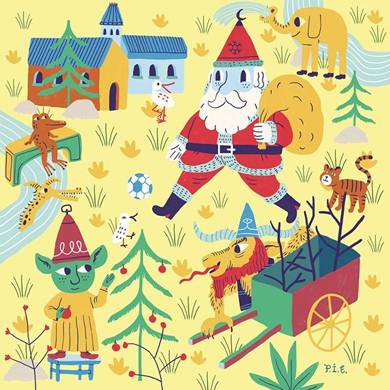 Felices Fiestas!!!
✨☄️✨⚽️🌿🎅
_
#felicesfiestas #feliznavidad #papanoel #santaklaus    #HappyHolidays #HappyChristmas #pabloeliasilustra