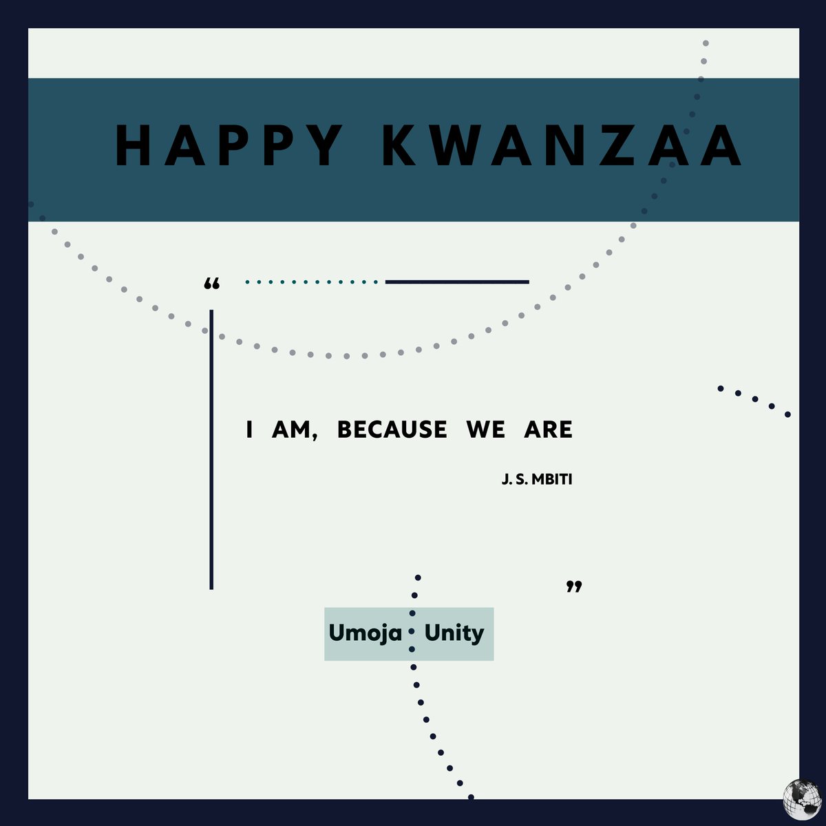 Umoja | Unity

Heri za Kwanzaa! The first day of Kwanzaa honors Umoja or Unity, and celebrates harmony in family, friends, community and the many across the African Diaspora. May you see unity in every community you step foot in! #Kwanzaa2022

"I am, because we are" - J.S Mbiti