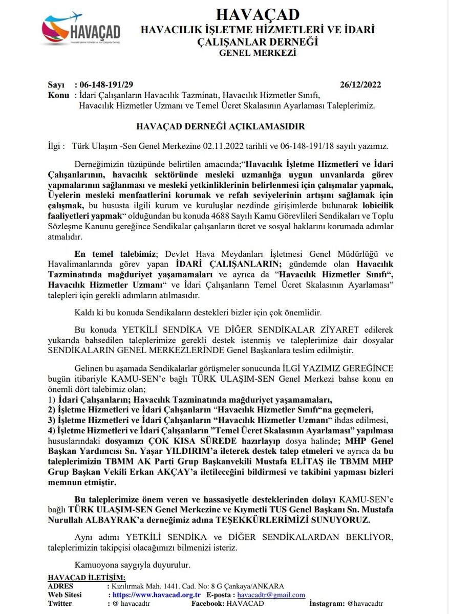 AÇIKLAMA📍

<a href="/tulasimsen/">TÜRK ULAŞIM-SEN</a> Genel Merkezini TUS ziyaretimizde;
Havacılık Tazminatı,
Havacılık Hizmetleri Sınıfı,
Havacılık Hizmetleri Uzmanı ve
Ücret Skalası taleplerimize desteklerinden dolayı;
Sayın
<a href="/MustafaNALBAYR1/">Mustafa N.ALBAYRAK</a> 
<a href="/yasaryldrmMHP/">Yaşar Yıldırım</a>
<a href="/erkanakcay45/">Erkan Akçay</a>
<a href="/mustafaelitas/">Mustafa Elitaş</a>
ÇOK TEŞEKKÜR EDERİZ.
