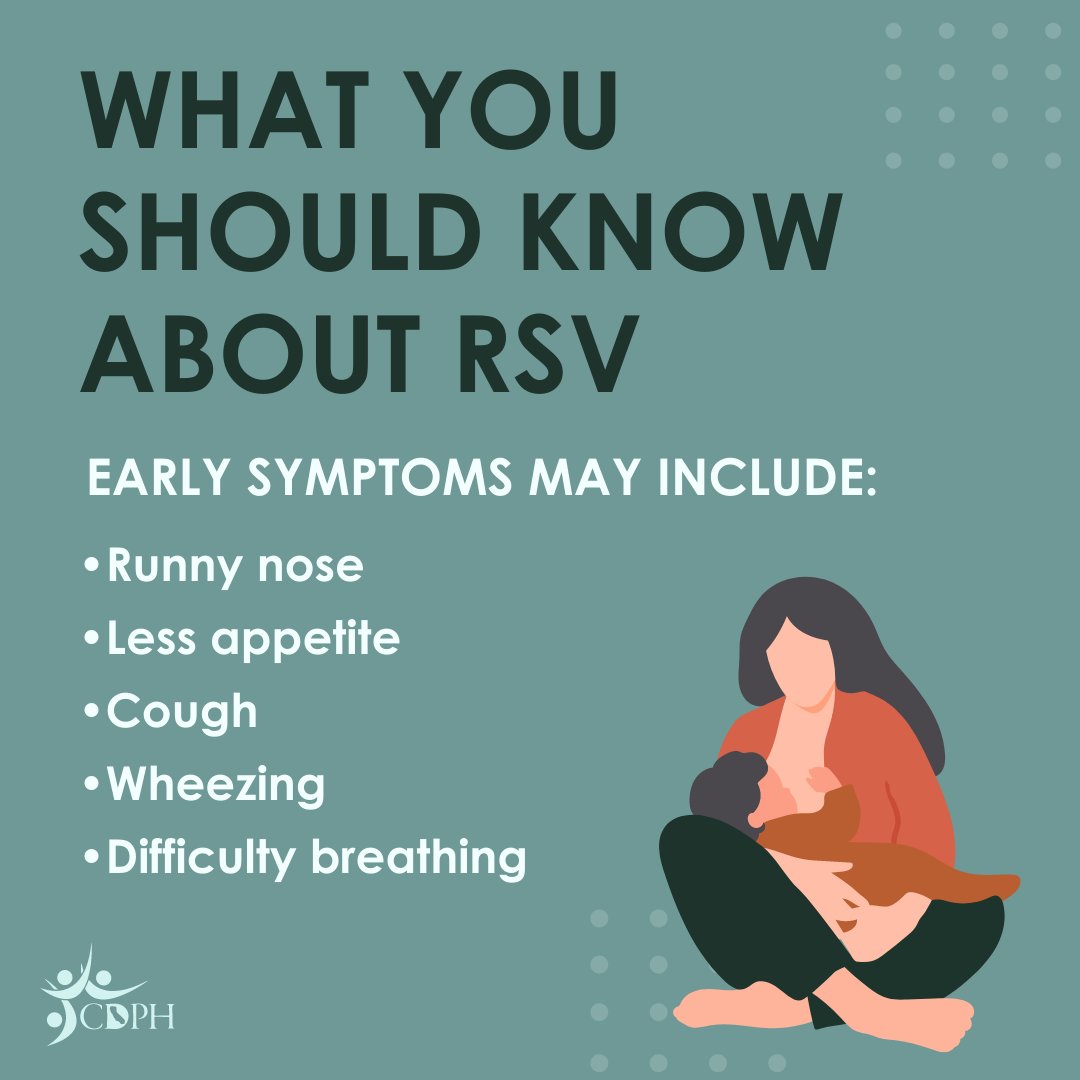 CAPublicHealth's tweet photo. #RSV can cause severe infection in infants and older adults. Does your baby have RSV? 

Call your health care provider if your baby has trouble breathing (wheezing, fast breathing, grunting) or isn’t wetting their diapers. Learn more: https://t.co/02D0bFE6w8 https://t.co/C9pKCqhhEB