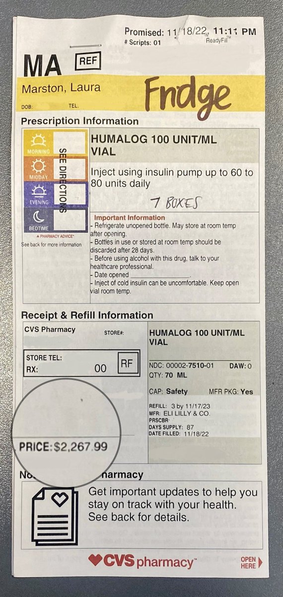 Laura Marston (@kidfears99) on Twitter photo <a href="/POTUS/">President Donald J. Trump</a> And insulin will still be priced at $320+/vial for every American diabetic under 65 years old because both parties refuse to cap the price like every other country on Earth. <a href="/POTUS/">President Donald J. Trump</a> And insulin will still be priced at $320+/vial for every American diabetic under 65 years old because both parties refuse to cap the price like every other country on Earth.
