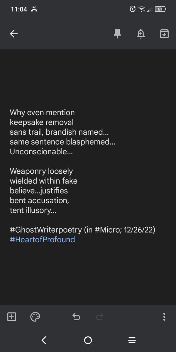 HermanMunster85's tweet photo. #GhostWriterpoetry (in #Micro)
#HeartofProfound #profoundpoetry
#micropoetry #poetryislife
#SelfAwarePoet #poetafire
#poetryafire #poetrylovers
#poetrycommunity #Writer
#WritingCommunity #mesmerizing https://t.co/YEmadeqOkb