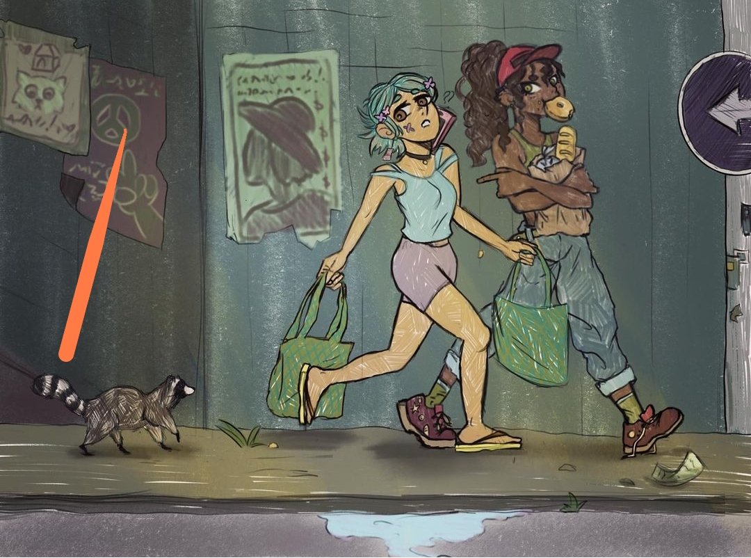 Throwback Monday! "We got company" 2020 illustration 🦝