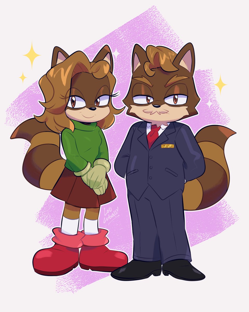 Odd_the_Wolf's tweet photo. Nora the Raccoon and her older brother, Ron the Raccoon (new oc). Ron is the mayor of Tino. He genuinely cares about Nora.
The artist is @LouLubally. Thank you so much! I really appreciate your work!
#nora #ron #raccoon #prower #sonicoc #oc https://t.co/AX1qqCHcTR