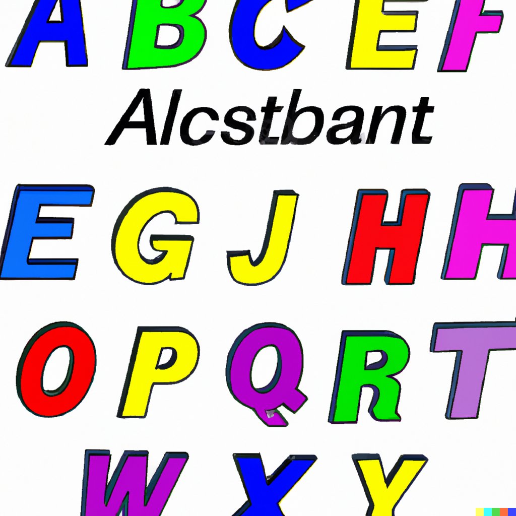 brokenvektors's tweet photo. for whatever reason, AI hasn't learned the alphabet yet https://t.co/L3rPF6Q5nM