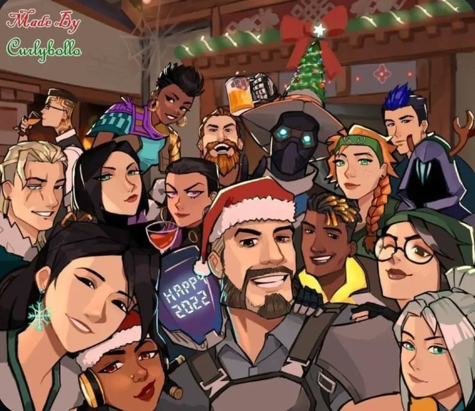 ValorantUpdated's tweet photo. Hope everyone's having loving Holidays!

Made by @curlybollo On Insta | #VALORANT https://t.co/QqbjGsYmSV