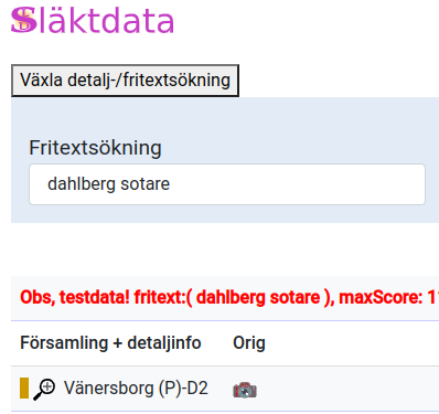slaktdata's tweet photo. Vi testar en alternativ sökmetod, fritextsökning.
Exempel: https://t.co/XxctRvk8ut

Börja med att klicka på "Växla detalj-/fritextsökning".
Sökningen sker efterhand som man skriver och man kan söka på flera saker samtidigt.
#släkforskning #sökning #kyrkböcker #slaktdata https://t.co/qBQfwHUjuD