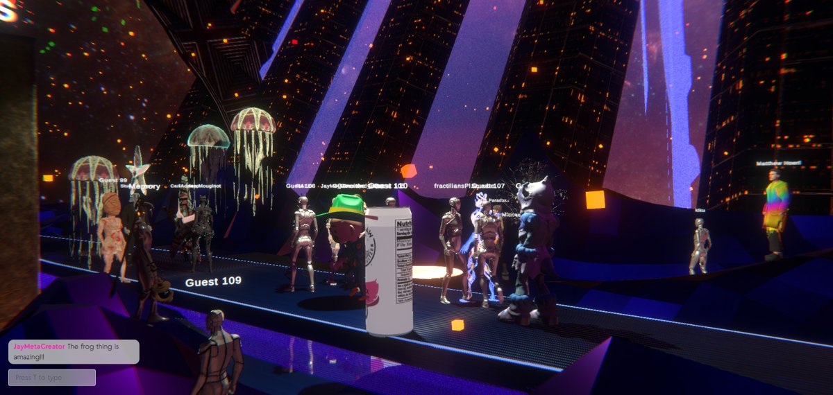gebirgshang's tweet photo. @monaverse the most fantastic memory of 2022 in neon catwalk stage with everyone participated in VRM Awards 💎🔥🔥

 @justinmmelillo @MattHoerl @scuube @paradoxx @Fractilians7 @memory_888 @Argent2109 @neonglitch86 
#MetaverseMemories https://t.co/gc6WAii6MA