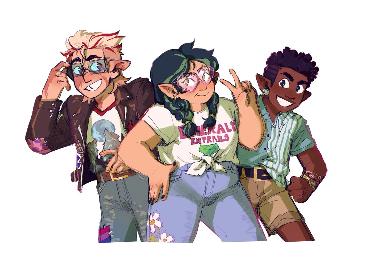 astrolavas's tweet photo. "emerald trio" and "iconic" are actually listed as synonyms in the dictionary

#TheOwlHouse https://t.co/05EPZxm740