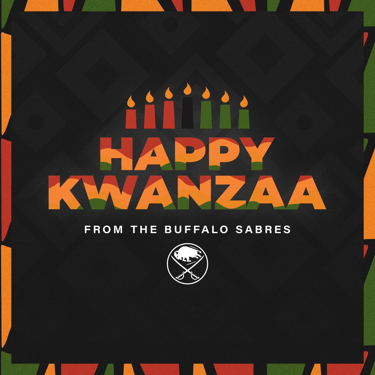 BuffaloSabres's tweet photo. Happy first night of Kwanzaa to all who celebrate! https://t.co/exKbynQZcs