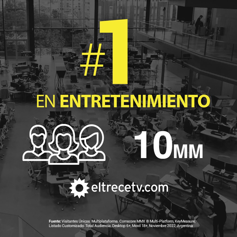 🟡 <a href="/eltreceoficial/">eltrece</a> TU MEJOR OPCIÓN 🟡

🔳 Con más de 60 Millones de páginas vistas, la página de eltrece, sigue siendo la numero uno en entretenimiento. 

TODO EL ENTRETENIMIENTO , EN UN SÓLO LUGAR‼️

#eltrece #entretenimiento #comscore #artear