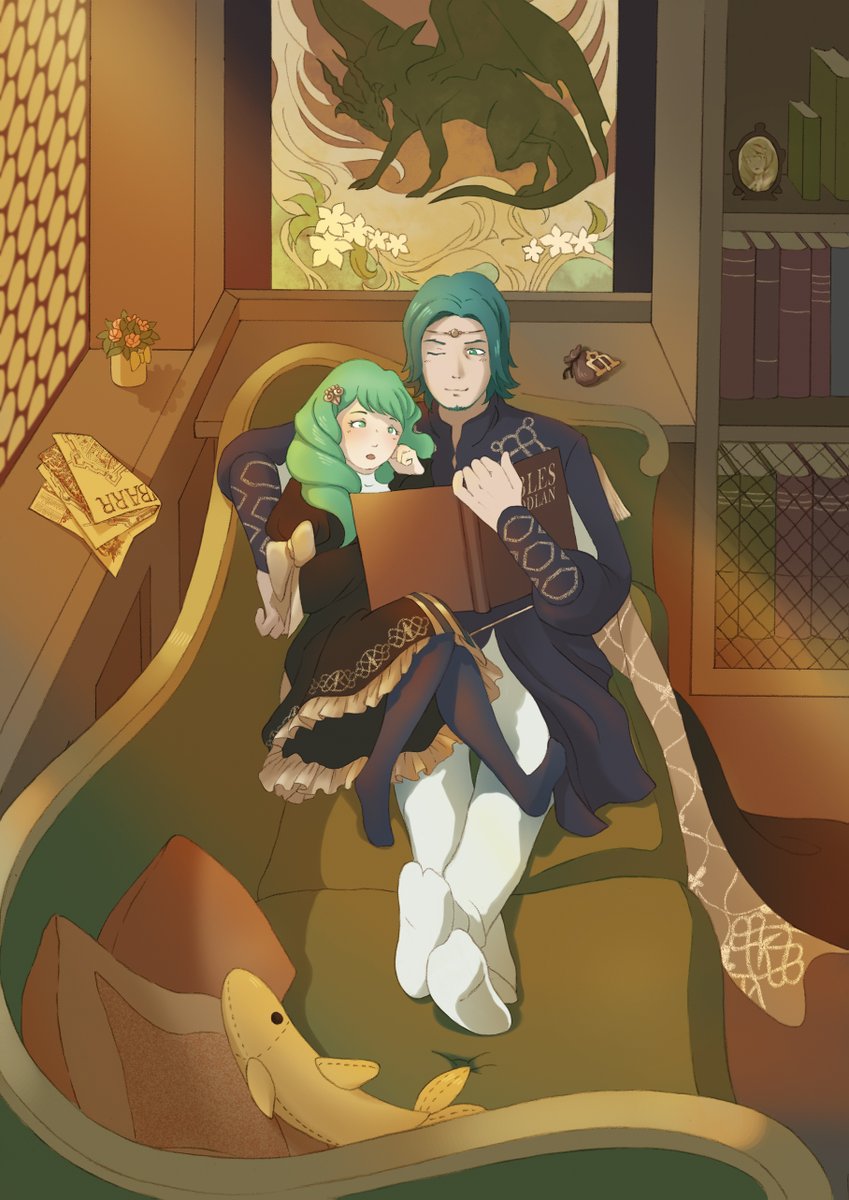 Merry belated Christmas + Seteth's birthday with this piece I did for <a href="/FlaynZine/">Slumbering Princess || Donation Made</a>! It was such an amazing project and is having leftover sales right now, don't miss your last chance! 💚