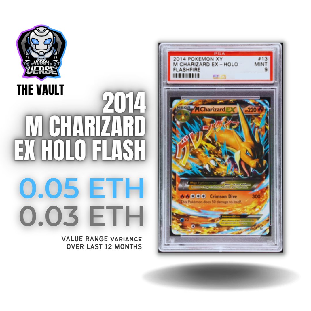 hobbyverse_io's tweet photo. Wow! This collectible just found its way into our #collectible vault and it's a monster, well...#Pokemon 🐲 Check out this 2014 M Charizard EX Holo Flash 🔥👀 https://t.co/ytKXLLIhdH