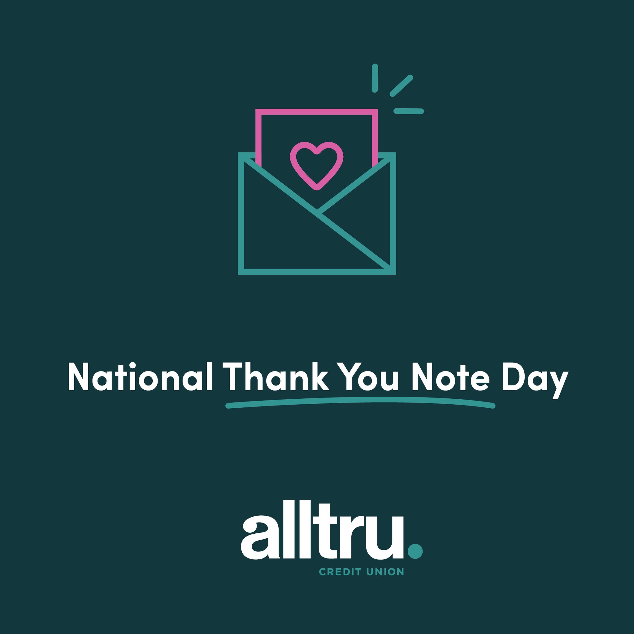 Alltru Credit Union on Twitter "December 26 is National Thank You Note