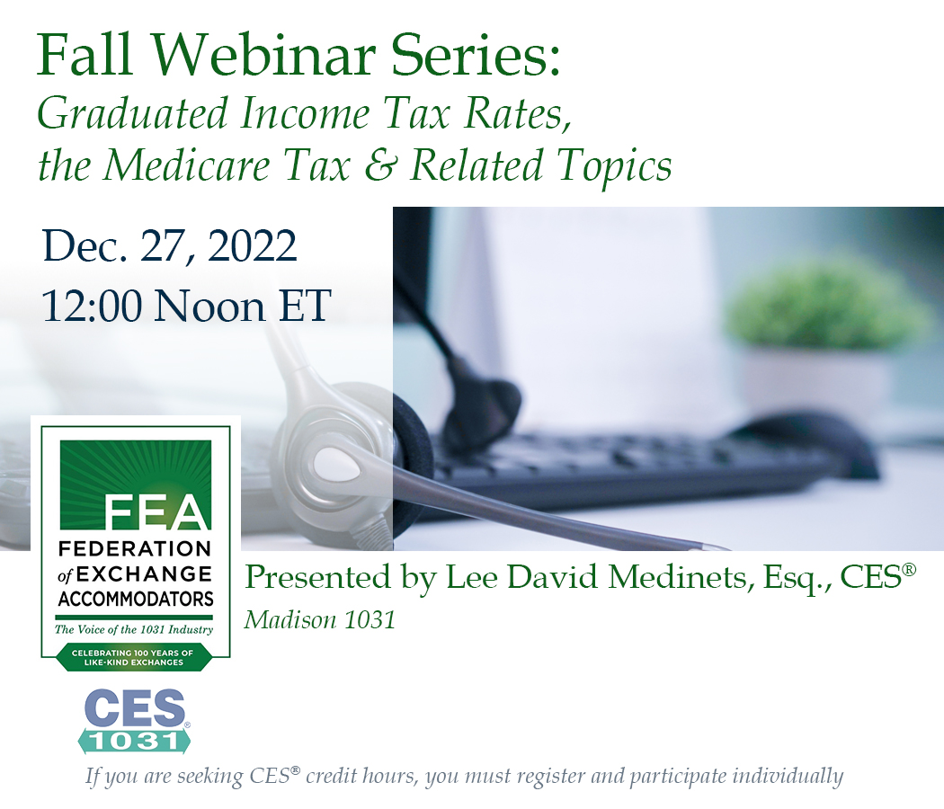 David will discuss, among other subjects, the application of all of the federal taxes levied on recognized gain.