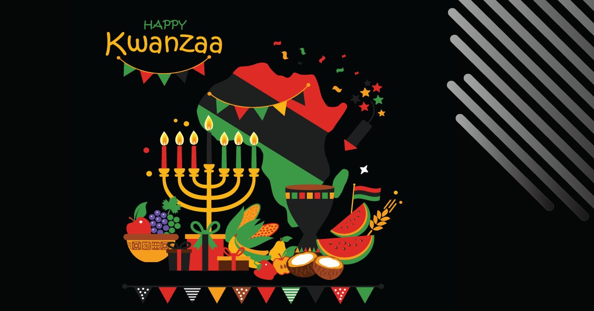 OakvilleLibrary's tweet photo. Wishing you celebrations of joy and reflection. Happy Kwanzaa from #TeamOPL! https://t.co/BbRZ7NnP3G