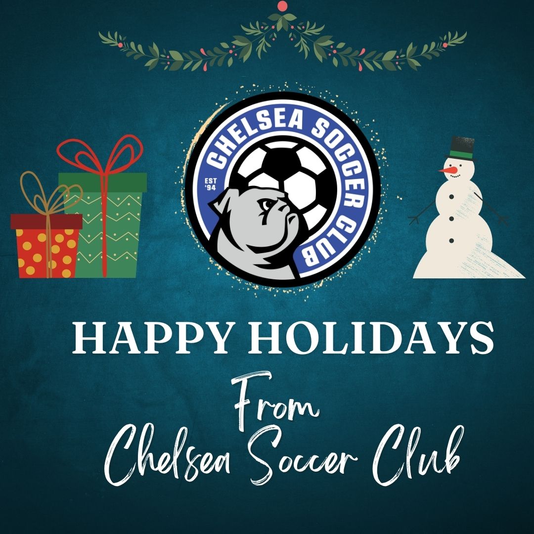 ChelseaSCMI's tweet photo. We wish all of our Chelsea Soccer Club Family a fun and safe holiday season full of friends, family, and great memories! 🎉

#Chelsea #ChelseaSC #ChelseaSoccerClub #ChelseaMI https://t.co/LJwpiWFqwK