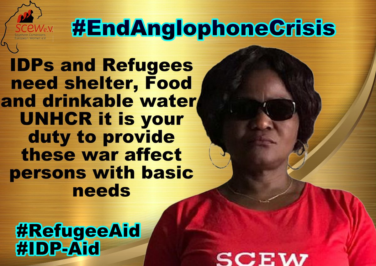 ScewTaks's tweet image. SCEW calls on international bodies to provide for war-affected persons and refugees in conflict regions.
#EndAnglophoneCrisis
#RefugeeAid
#IDPAid
@hrw
@UNDPPA 
@UNOCHA