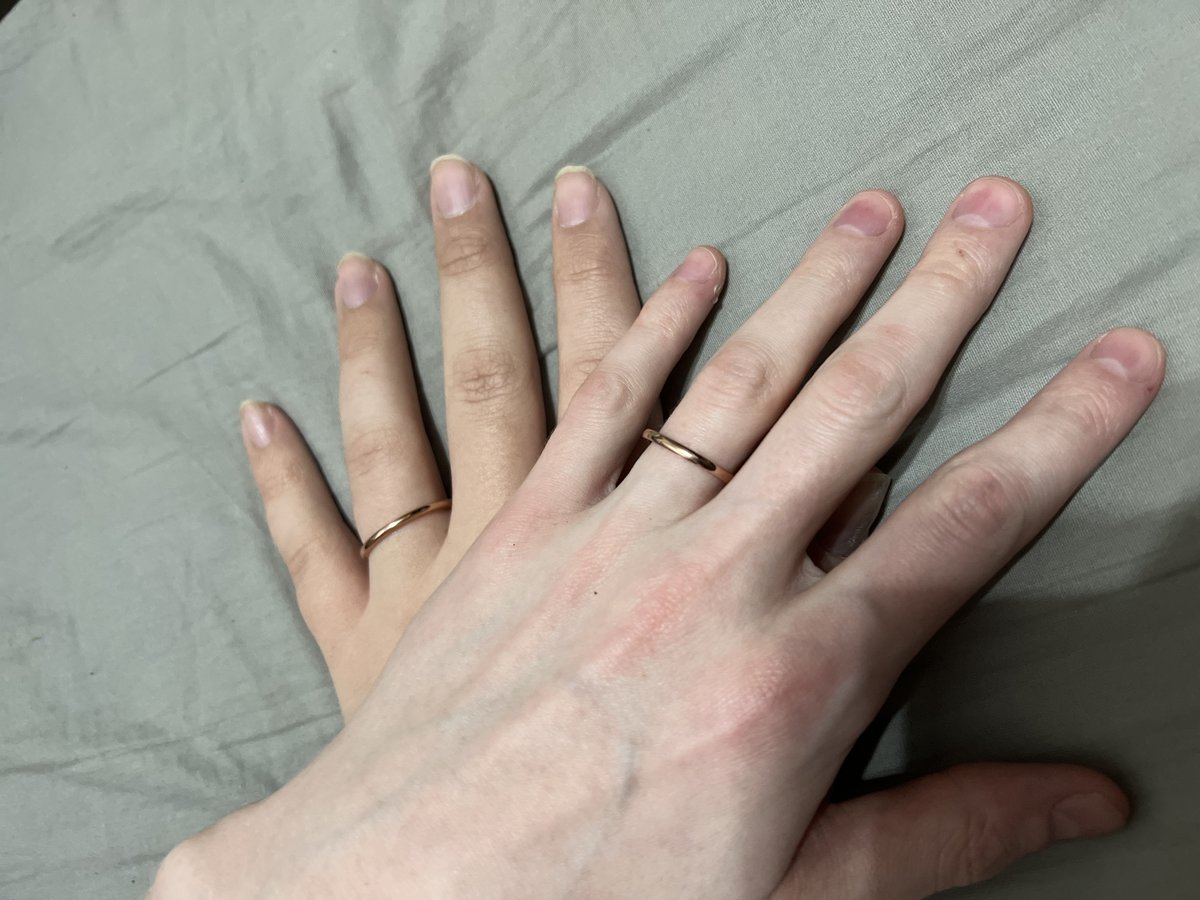 capybaroness's tweet photo. we broke the news to my parents today which means i can share it publicly: @HannahYoleau and i are getting married! we have been together for 3 and a half years, and we decided we want to be Wives and spend the rest of our lives together. celebrate our love in this thread https://t.co/4XcjWD9esx