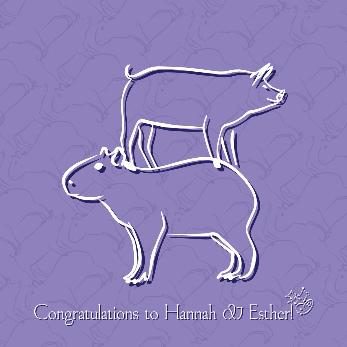 capybaroness's tweet photo. we broke the news to my parents today which means i can share it publicly: @HannahYoleau and i are getting married! we have been together for 3 and a half years, and we decided we want to be Wives and spend the rest of our lives together. celebrate our love in this thread https://t.co/4XcjWD9esx