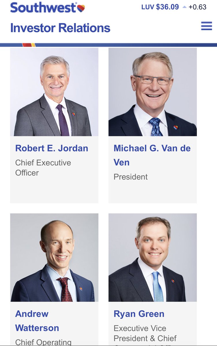 JacobSizzle3's tweet image. The Board of #SouthwestAirlines needs to terminate the employment contracts of these four immediately. No golden parachutes. No excuses. 

Southwest BOD: 
Gary C. Kelly
David W. Biegler
J. Veronica Biggins
Douglas H. Brooks
William H. Cunningham, PhD