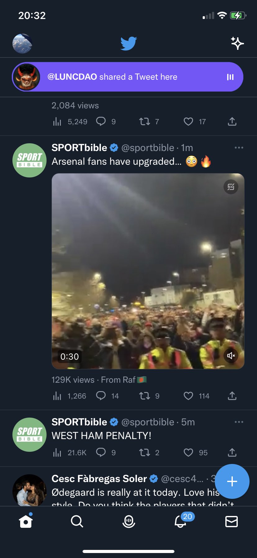 SPORTbible on Twitter "Arsenal fans have upgraded… 😳🔥 https//t.co