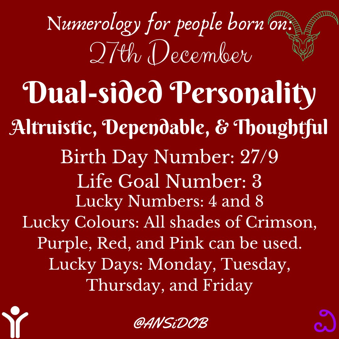 ANSiDOB's tweet photo. #BornOn27thDecember 
Its Your Birthday 
#HappyBirthday #DualSidedPersonality
Tag and share with your friends, colleagues, and loved ones who are celebrating their #birthday today.

Now available as an NFT on @OpenSea: https://t.co/V5c9jPnDS4 https://t.co/34jHRL2IaS