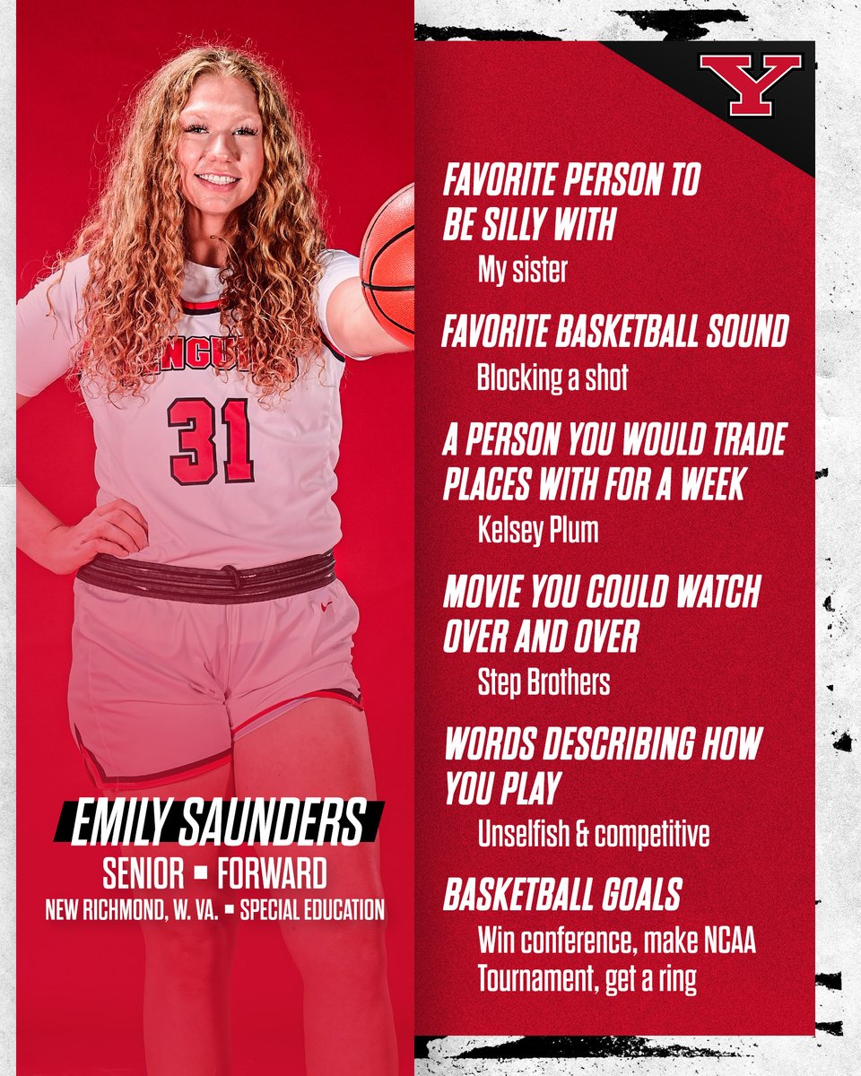 YSUWomensHoops's tweet photo. Our final newcomer in this get-to-know series is Emily Saunders!

Emily is a senior forward from New Richmond, W. Va., who is a graduate transfer from Tennessee.

#GoGuins🐧 https://t.co/qGOQGFcJ3c