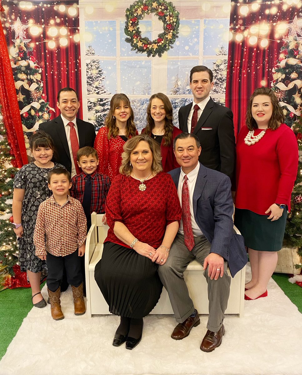 Merry Christmas from our family to yours! (Youngest daughter Karissa missed pic due to being under weather 🙁) 
Thankful for a blessed 2022 &amp; looking forward to serving our Lord in 2023! <a href="/AleshaSeay/">Alesha Seay</a> <a href="/DannyOrtiz3rd/">Daniel Ortiz III</a> <a href="/JohnMarkSeay/">John Mark Seay</a>