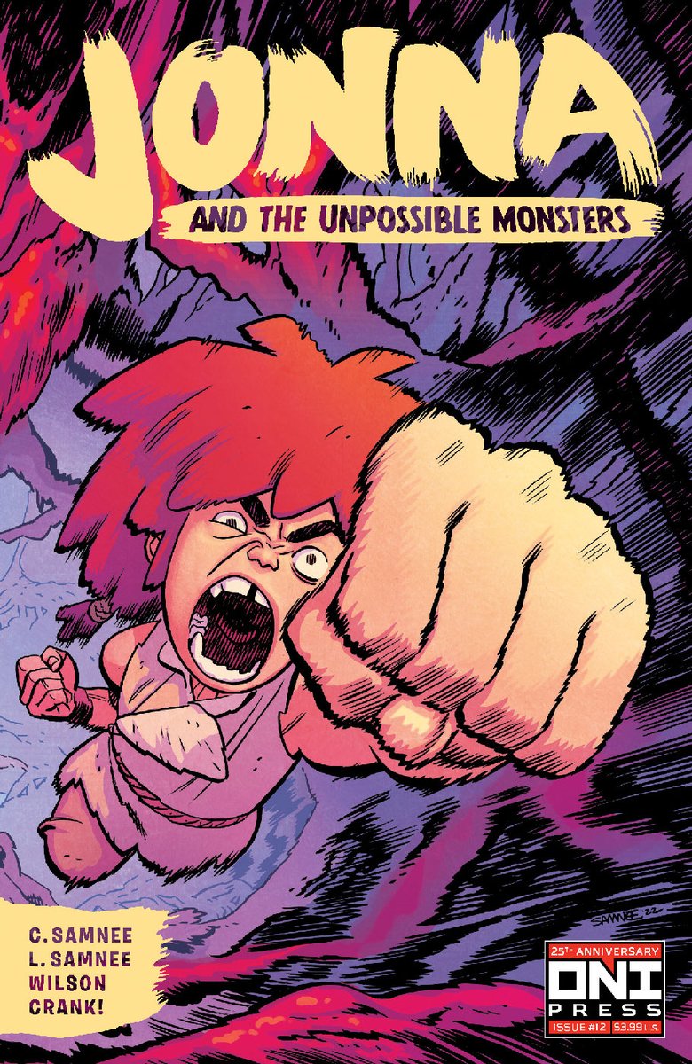 OniPress's tweet photo. JONNA AND THE UNPOSSIBLE MONSTERS by @ChrisSamnee #laurasamnee @COLORnMATT &amp; @ccrank is a "marvelous,  joyous, adventurous, imaginative, fun, and emotional journey alongside sisters Jonna and Rainbow as they negotiate the crazy, kaiju-filled world they live in." —@sktchdcomic https://t.co/UjpS1NO34H