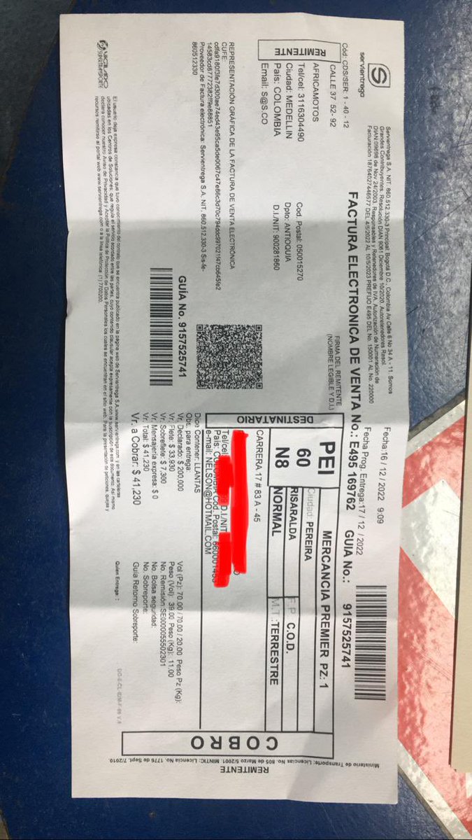 estebans86's tweet photo. @Servientrega_ms  es increíble que no me haya llegado una encomienda que mandaron el día 16 de Dic, que pésimo servicio el q he tiene esta empresa https://t.co/Pk7B2ypsAQ