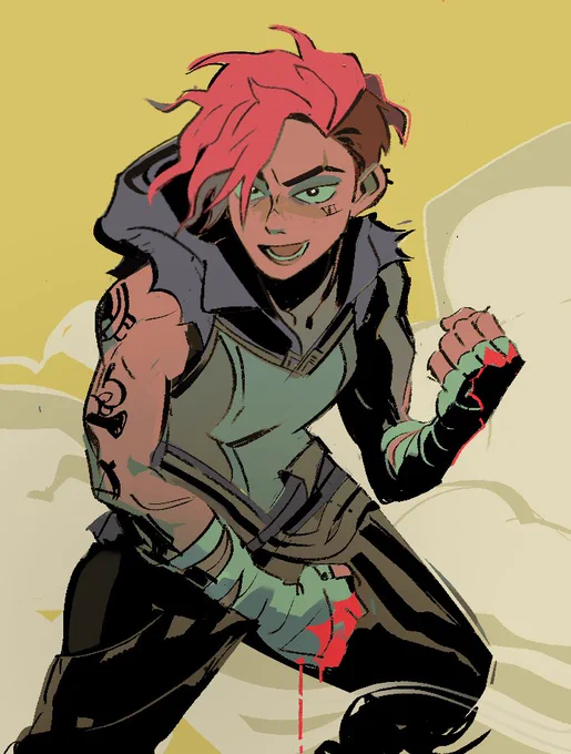 A secret santa Vi for  studio fortiche pretty please rip off vi's sleeves again in Arcane S2 