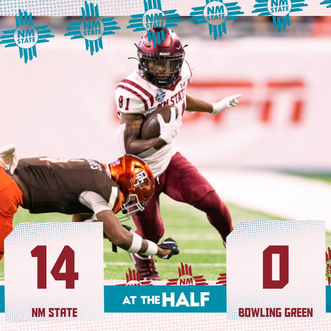 HALF | Aggies up two scores at the half!

#AggieUp | #QLB2022