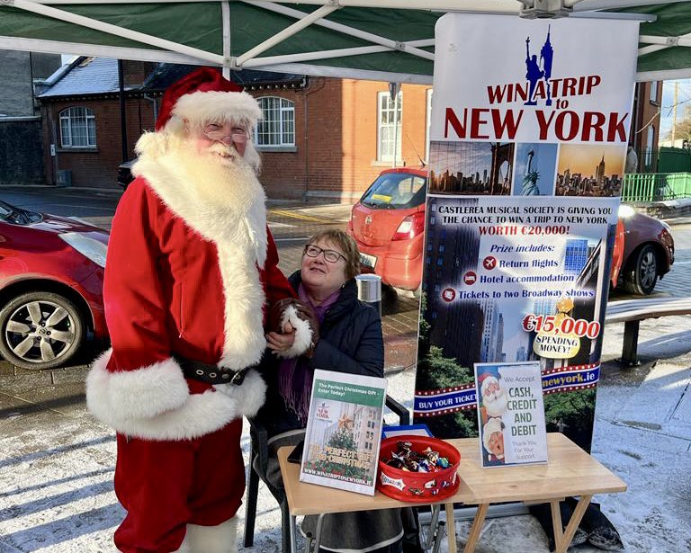 🎅 Santa has his ticket for the Castlerea Musical Society Win A Trip To New York fundraiser 🗽
If you like to Win A Trip To New York plus €15,000 spending money 💵💵💵
Get your ticket here ➡️ winatriptonewyork.ie