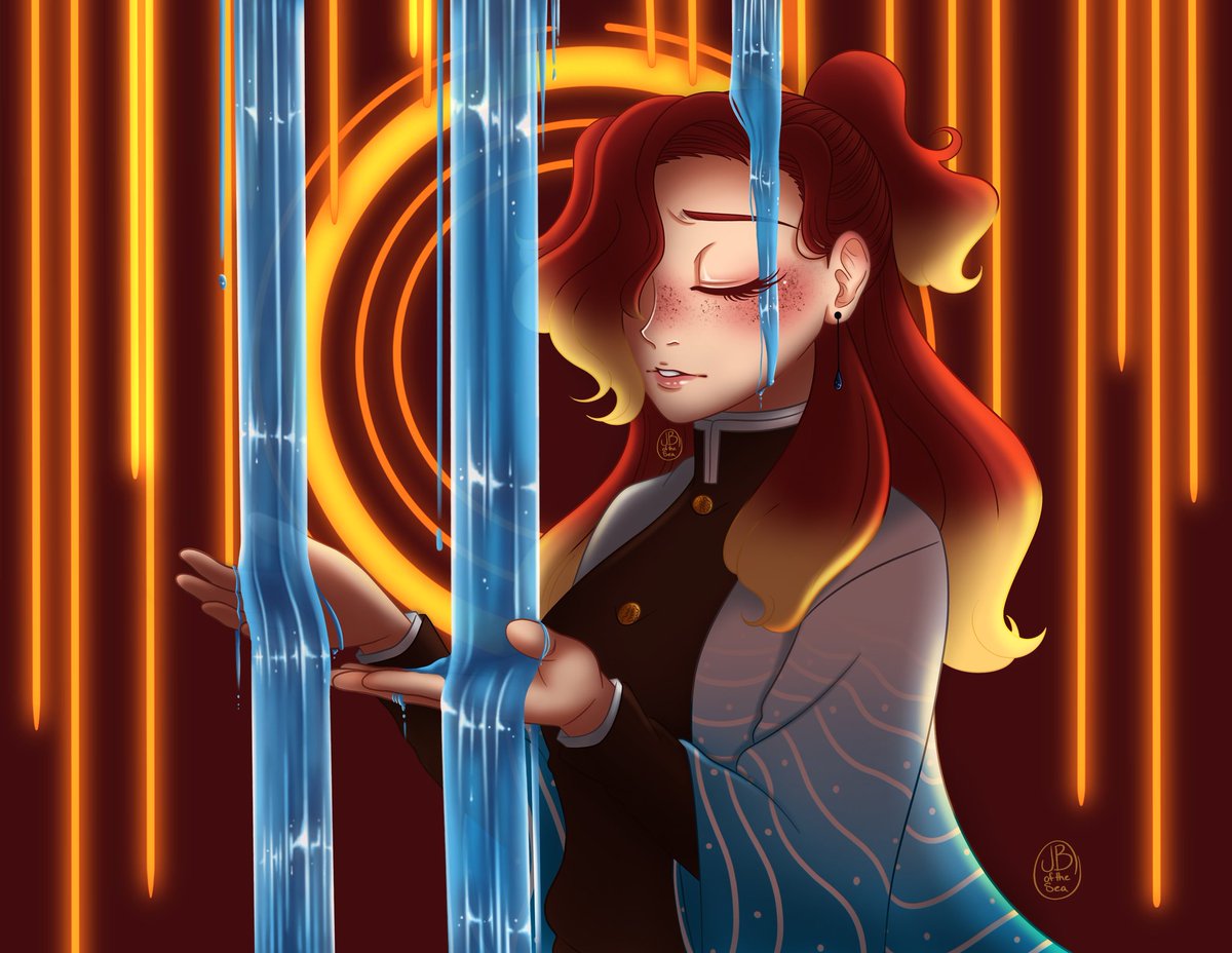 🌊❤️‍🔥🔥 #kny oc