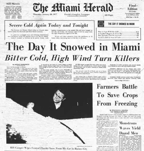 Tabernero84's tweet photo. @FrayJosepho En el año 77 ya había clima cambiático en Miami

Me imagino a la gente d entonces, q era normal, liándose a bolazos con los primos. https://t.co/tVES6KdqQr