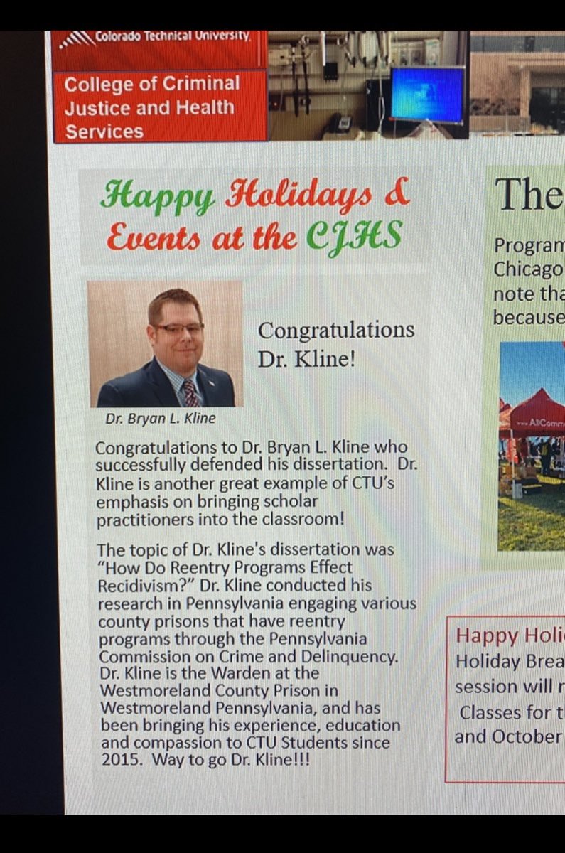 Bryan_Kline's tweet photo. Thank you Colorado Technical University for the recognition! https://t.co/egkbjAOvH6