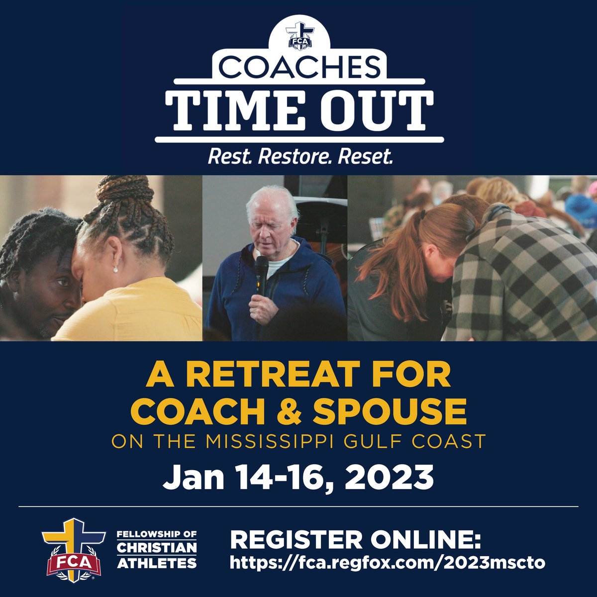 Coaches, are you intentional about investing in your marriage? We know the grind of life and sport doesn’t leave much time for it. Let Fca pour into your marriage at our upcoming CTO.

Scholarships available. Registration is closing soon!

Mississippifca.org/cto