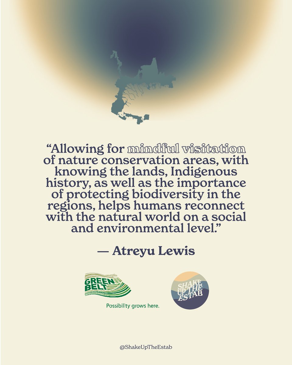 ShakeUpTheEstab's tweet photo. Future generations benefit from us protecting the Greenbelt now.

🌿 VOICES OF THE GREENBELT 🌿

✨ Podcast series by Establish x Greenbelt Foundation
🌳 Exploring the wonders of Greenbelt regions
📣 Connecting to nature through Indigenous teaching
💚 5 episodes &amp; 7 expert guests https://t.co/slKx1XoMcm