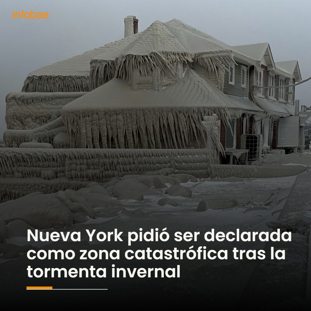 Nueva York pidió ser declarada como zona catastrófica tras la tormenta invernal infob.ae/3WGDSeM