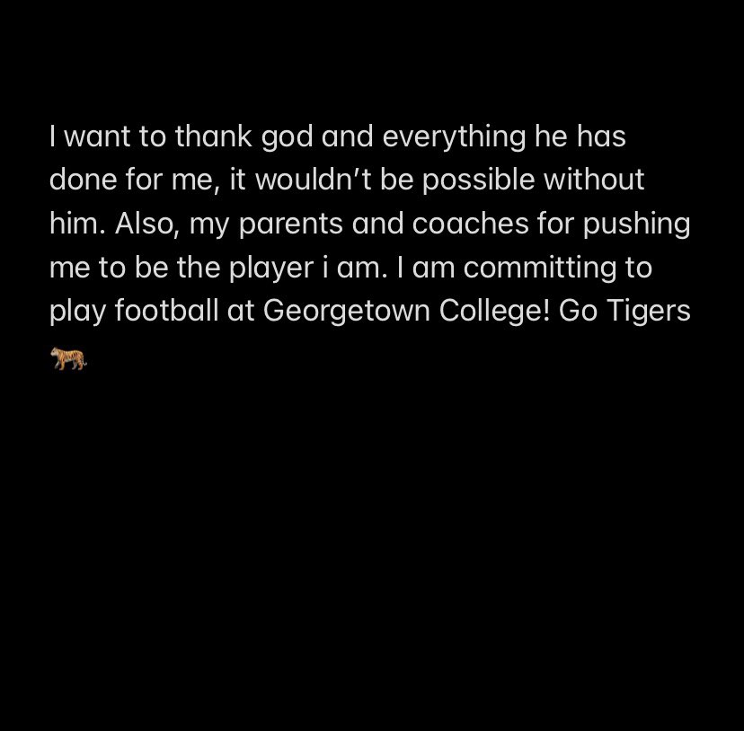 Committed! Go Tigers 🐅 <a href="/GtownCoachO/">Chris Oliver</a> <a href="/CoachCarsonFB/">Brady Carson</a> <a href="/CoachThrower2/">Michael Thrower</a>  <a href="/Southwestern_FB/">Southwestern High School Football</a> <a href="/JasonFoley22/">Jason Foley</a> <a href="/CoachNorr/">Matt</a> <a href="/jherron_5/">Coach Jack Herron</a> @CoachTank1998 <a href="/coach_Rogers08/">Levi Rogers</a> <a href="/nickhibbphoto/">Nick Hibbard</a>