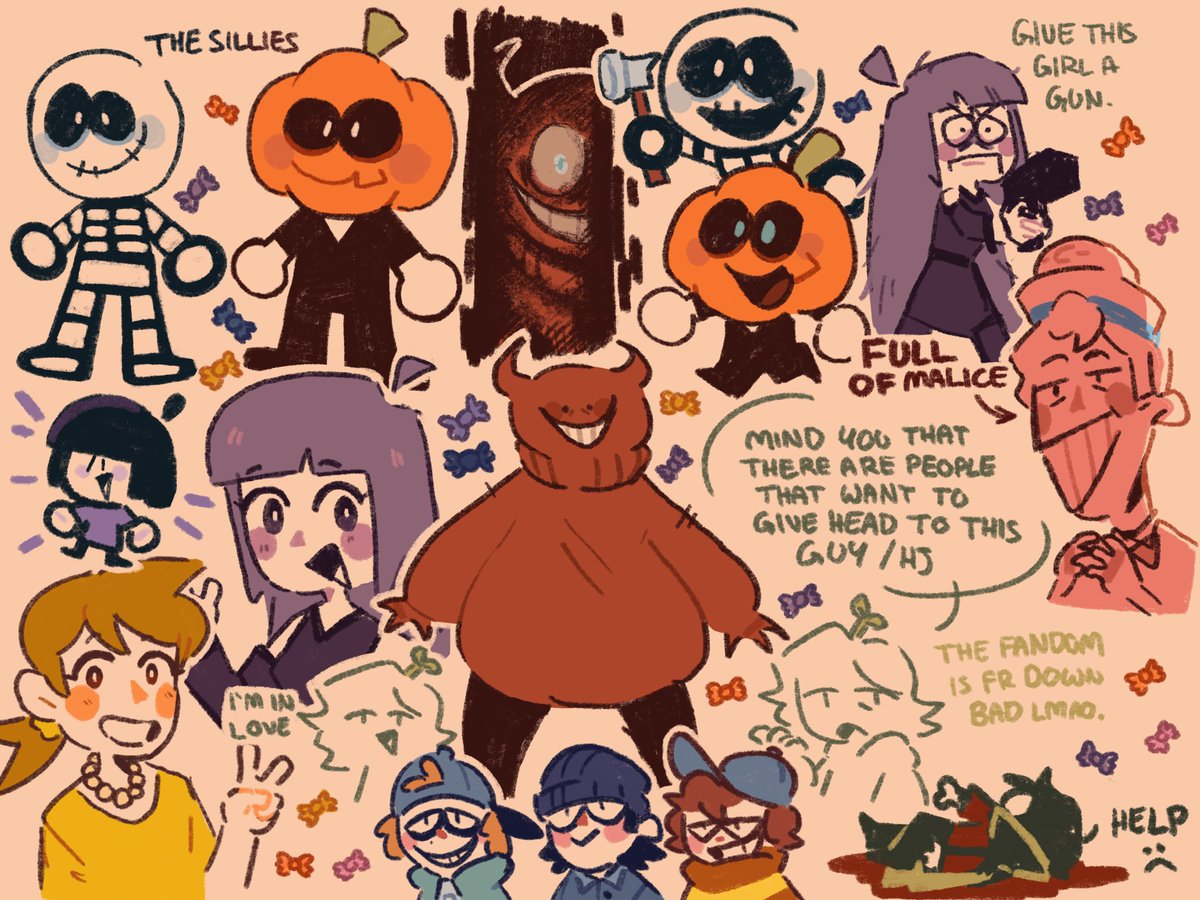 leaffodil's tweet photo. Did this like a month or two ago #spookymonth #SrPelo https://t.co/H33fPCwJxg