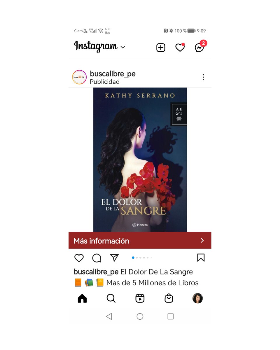 Jejejje, hoy, creo que por el algoritmo o porque el teléfono me espía, me aparece la publicidad de Buscalibre con mi novela 😁 ¿Esto querrá decir algo? 😂😂🥰🥰📖📖🥰🥰