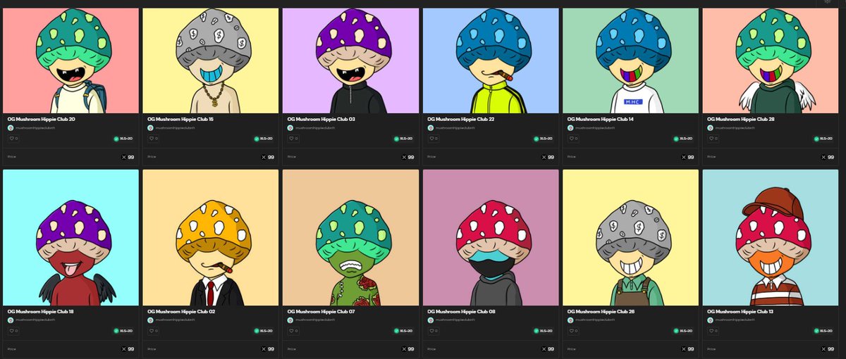 Mushroom Hippie Club NFT tweet media